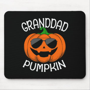 Granddad Pumpkin Wear Sungles Matching Family Hall Mouse Mat