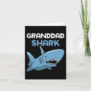 Granddad Shark Cool Funny Family Grandpa Card