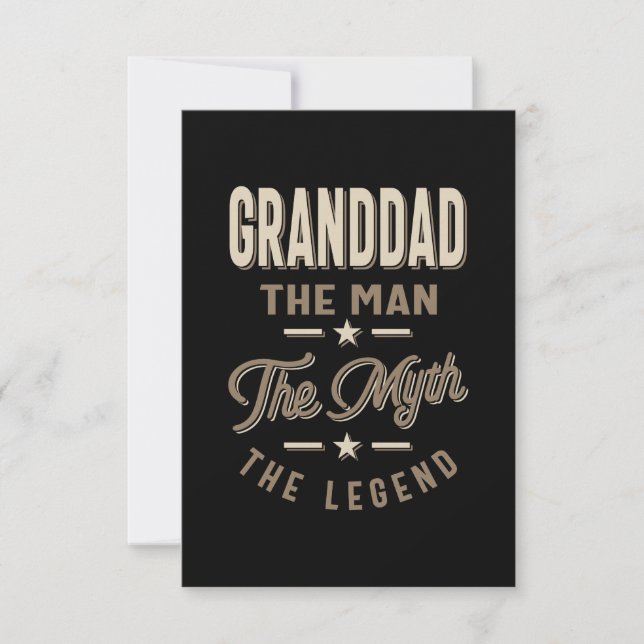 Granddad The Man The Myth RSVP Card (Front)