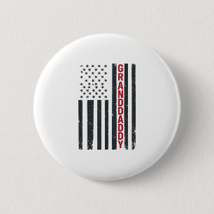 Granddaddy American Flag Vintage Patriotic Design_ 6 Cm Round Badge