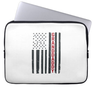 Granddaddy American Flag Vintage Patriotic Design_ Laptop Sleeve
