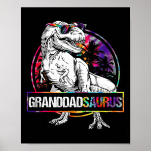 Granddadsaurus Dinosaur Granddad Saurus Matching T Poster