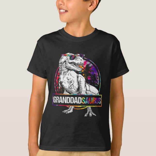 Granddadsaurus Dinosaur Granddad Saurus Matching T T-Shirt (Front)