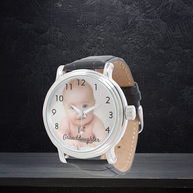 Granddaugher baby custom photo grandfather watch (Creator Uploaded)