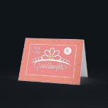 Granddaughter 16th Birthday with Crown & Gold Dots Card<br><div class="desc">A sweet granddaughter is turning sweet sixteen. To make her special day more sweeter just send this peach coloured card with a crown and gold look dots and greet her a happy sweet 16th birthday and wish her a wonderful day.</div>