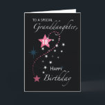 Granddaughter 18th Birthday Star Inspirational Card<br><div class="desc">This black card with blue and white stars on the front would be a great card to give to a dear granddaughter as she celebrates an 18th birthday. Inside is an inspiring birthday message just for her.</div>