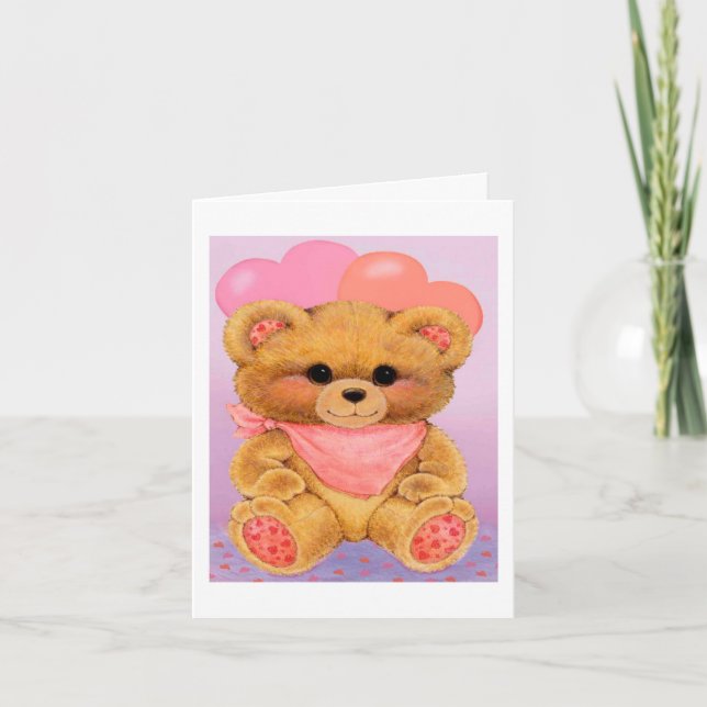 Granddaughter 1st Valentine's Day - Note Card (Front)