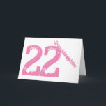 Granddaughter, 22nd birthday, white and pink. card<br><div class="desc">A white background featuring  pink text,  on this 22nd birthday greeting for any cool granddaughter. My Funny Mind Greetings.</div>