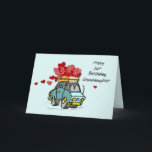 Granddaughter 24th Birthday Car Load of Hearts Card<br><div class="desc">Send a humorous surprise to your granddaughter celebrating a 24th birthday with this card. On the front you can see a load of hearts atop a green car. This will definitely bring a big smile on her face once she gets this.</div>