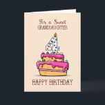 Granddaughter 4th Birthday, 4 on Sweet Pink Cake Card<br><div class="desc">A special granddaughter will soon be four. Join in the celebration by sending this card. The pink cake that has colourful candies all over will surely sweeten up the day. Make your sweet granddaughter’s 4th birthday sweeter.</div>