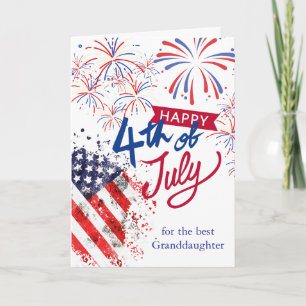 Granddaughter 4th of July Patriotic Card