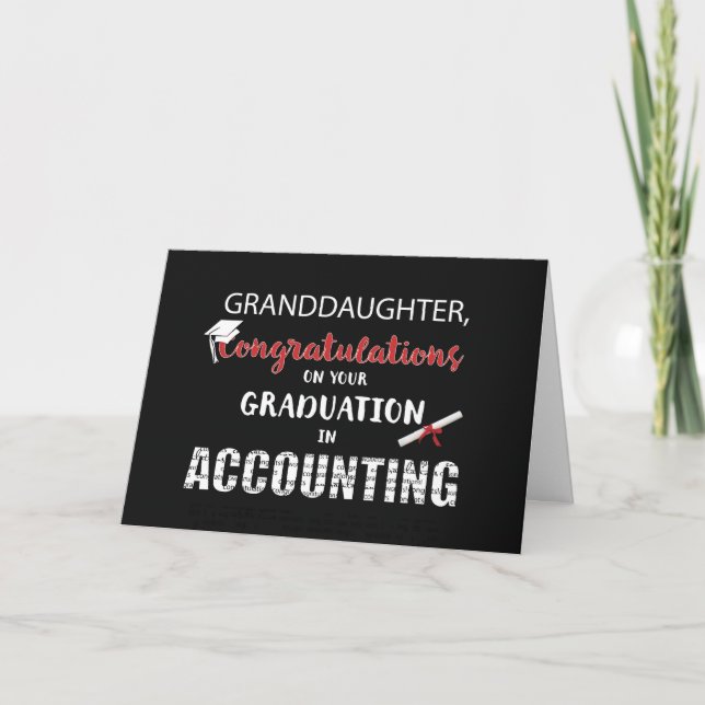 Granddaughter, Accounting Graduation Congratulatio Card (Front)