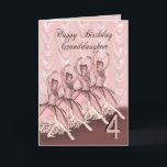 Granddaughter age 4, a ballerina birthday card<br><div class="desc">A beautiful ballerina dancing on a birthday card for a Granddaughter</div>
