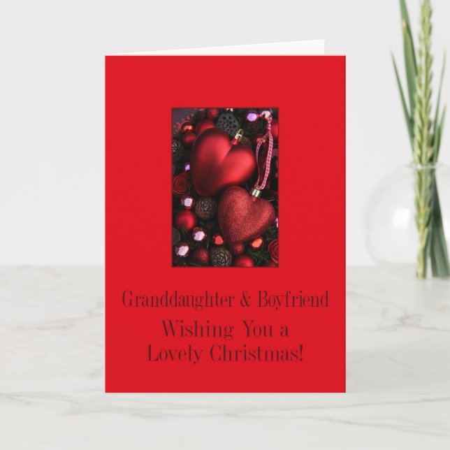 Granddaughter and Boyfriend   Merry Christmas card (Front)