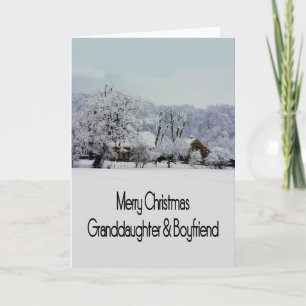 Granddaughter and Boyfriend   Merry Christmas card