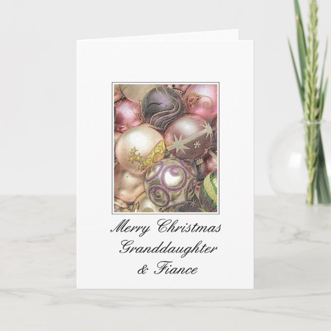 Granddaughter and Fiance   Merry Christmas card (Front)