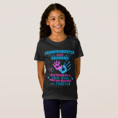 Granddaughter and  Grandma Hold Hands and Hearts   T-Shirt (Front Full)