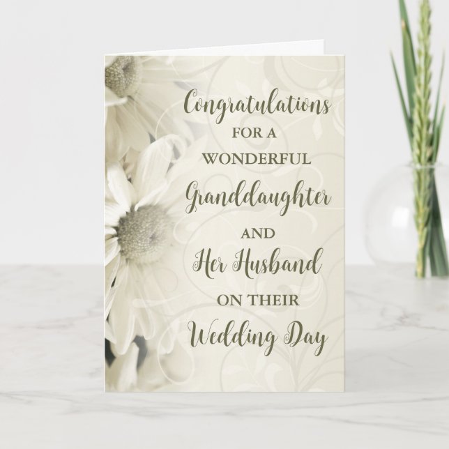 Granddaughter and Her Husband Congratulations Card (Front)