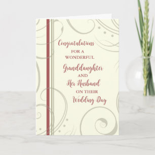 Granddaughter and Her Husband Day Congratulations Card