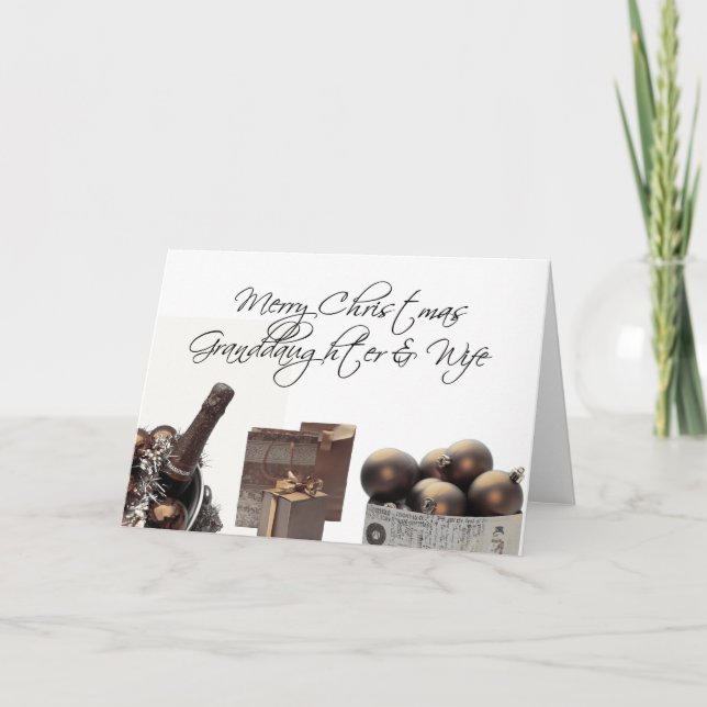 Granddaughter and her Wife  Merry Christmas card (Front)