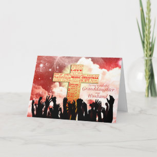 Granddaughter and husband, a Christian Christmas Holiday Card