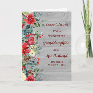 Granddaughter and Husband Wedding Congratulations Card