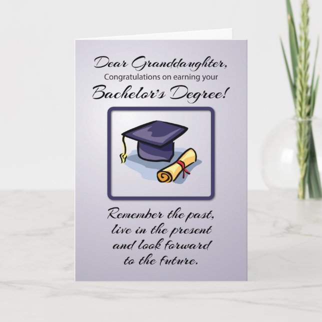 Granddaughter, Bachelor’s Degree Graduation Card (Front)