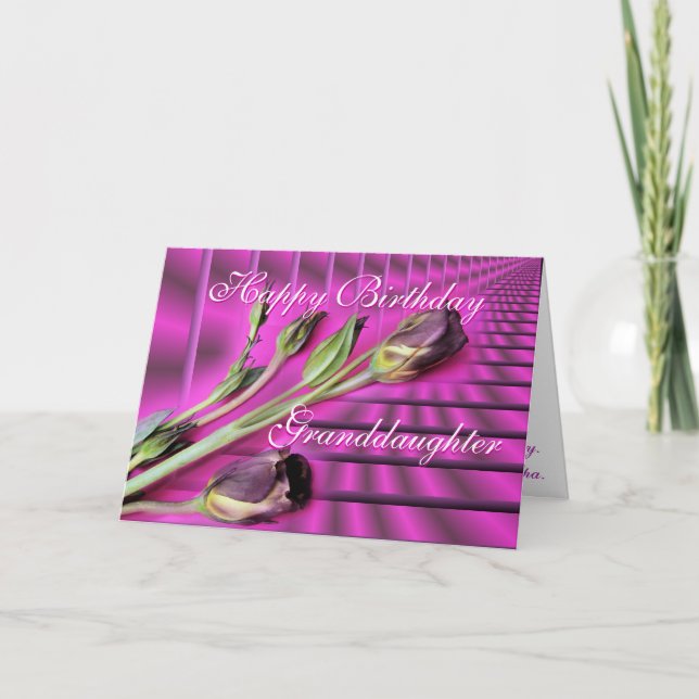 Granddaughter Birthday2-customize any occasion Card (Front)