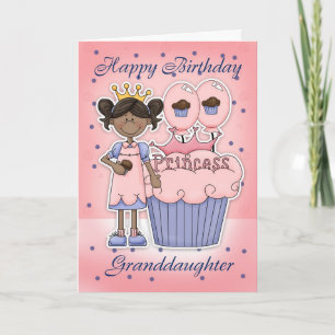Granddaughter Birthday Card - Cupcake Princess