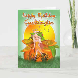 Granddaughter Birthday Card - Moonies Citrus Fairy
