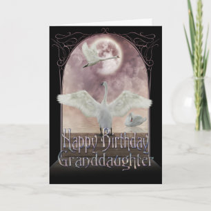 Granddaughter Birthday Card - Swans