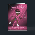 Granddaughter Birthday Card Tennis Player - Tweens<br><div class="desc">Granddaughter Birthday Card Tennis Player - Tweens & Teens - African American</div>