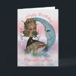 Granddaughter Birthday Card With Cute Fairy And Fr<br><div class="desc">Granddaughter Birthday Card With Cute Fairy And Frog Prince,  Blue Moon</div>