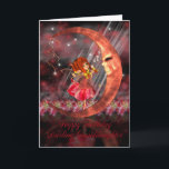 Granddaughter Birthday Card with Cute little fairy<br><div class="desc">Granddaughter Birthday Card with Cute little fairy moon and stars</div>