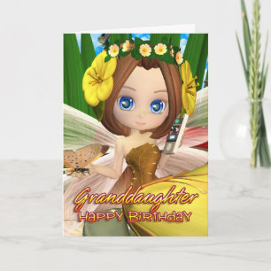 Granddaughter Birthday card with moonies cutie Fal