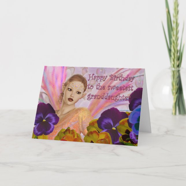 Granddaughter birthday cards - customise it (Front)