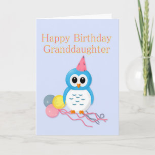 Granddaughter Birthday Cute Owl Card