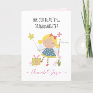 Granddaughter birthday fairy girls whimsical card