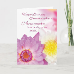 Granddaughter Birthday, Flowers, Religious Card