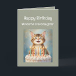Granddaughter Birthday Funny Cat Smiling Card<br><div class="desc">Granddaughter Birthday Funny Cat Smiling Wishing you a wonderful birthday full of all the things that make you smile</div>