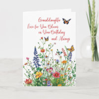 Granddaughter Birthday Love In Bloom Wildflowers