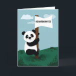 Granddaughter Birthday Panda Climbing Flag Pole Card<br><div class="desc">Your granddaughter will love this cute panda hanging on a wooden pole with a banner flag with the word granddaughter on it. Send her this fun panda pun to have a pandastic birthday!</div>