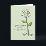Granddaughter Birthday, Religious Green Daisy Flow Thank You Card<br><div class="desc">Your granddaughter’s birthday is very special to her and to her. Let her know how much she means to you with this green card and emphasising the life in a daisy.</div>