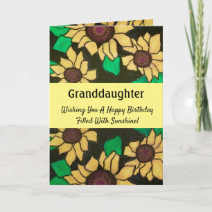 Granddaughter Birthday Sunshine Sunflowers Card