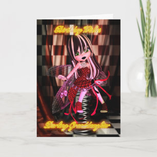 Granddaughter birthday with Moonies Cutie Pie Goth Card