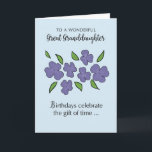 Granddaughter Birthday with Violet Flowers Leaves  Card<br><div class="desc">Your great granddaughter is such a wonderful gift! This pretty card filled with violets and light blue background is perfect to let your tween,  teen or older great granddaughter know just how much you treasure her.</div>
