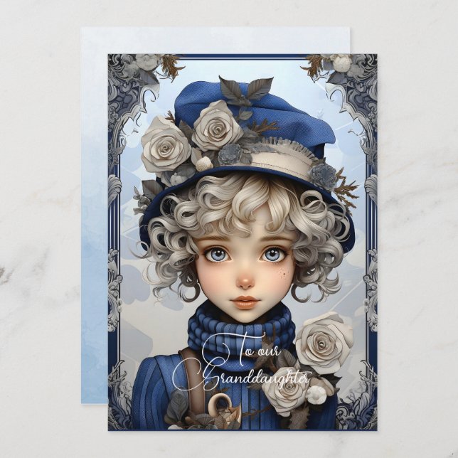 Granddaughter Blonde Haired Girl Christmas Wishes (Front/Back)