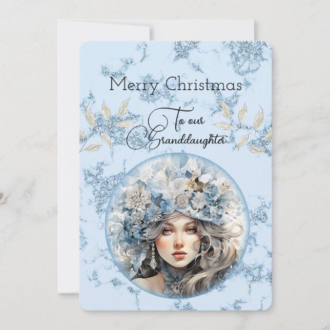 Granddaughter Blonde Haired Girl Christmas Wishes (Front)