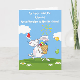 Granddaughter & Boyfriend Blessings Easter Card