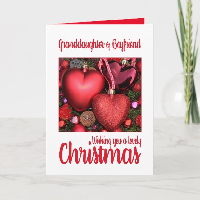 Granddaughter & Boyfriend Lovely Christmas card (Front)